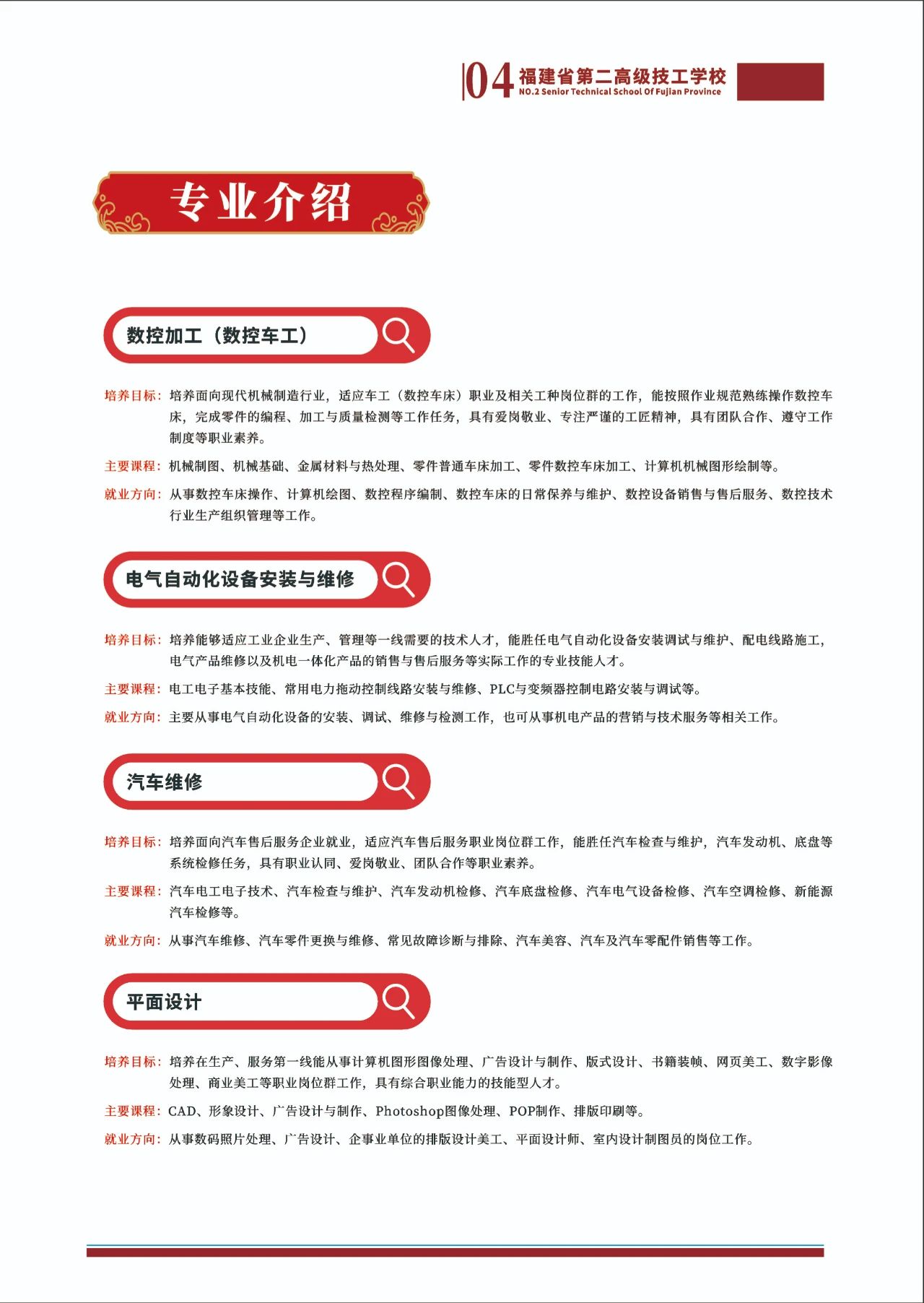 福建省第二高級技工學(xué)校2023年招生簡章