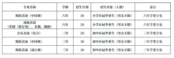 福建中職院校：漳州市藝術(shù)學(xué)校招生計劃