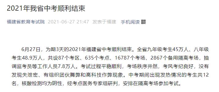 近五年福建中考報考人數一覽（2019-2023年）