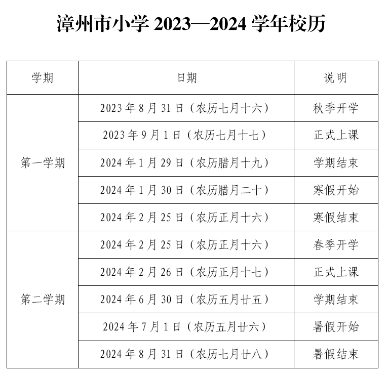 暑假放假通知！福建9地市中小學生暑假時間公布!(含福建中職)