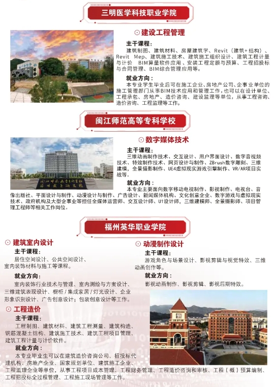 福建省福州建筑工程職業中專學校2024年五年專招生簡章