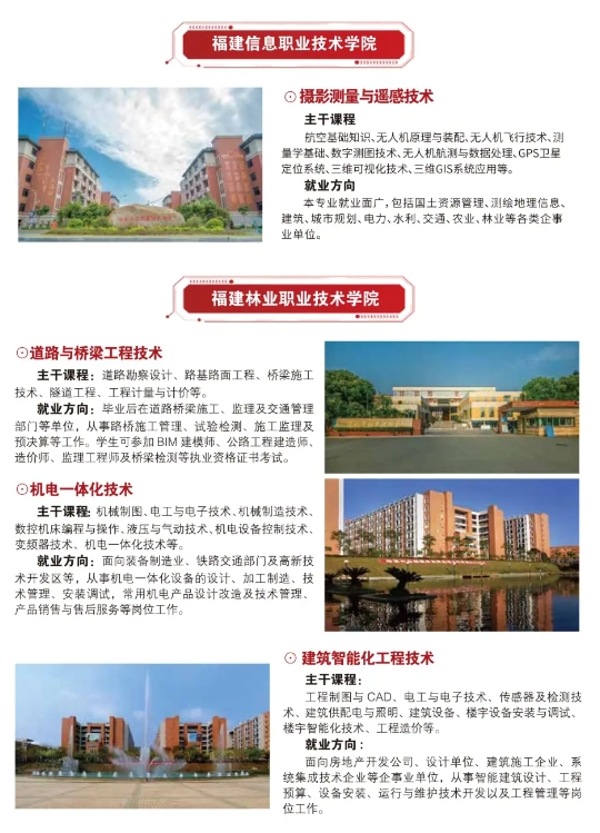 福建省福州建筑工程職業中專學校2024年五年專招生簡章