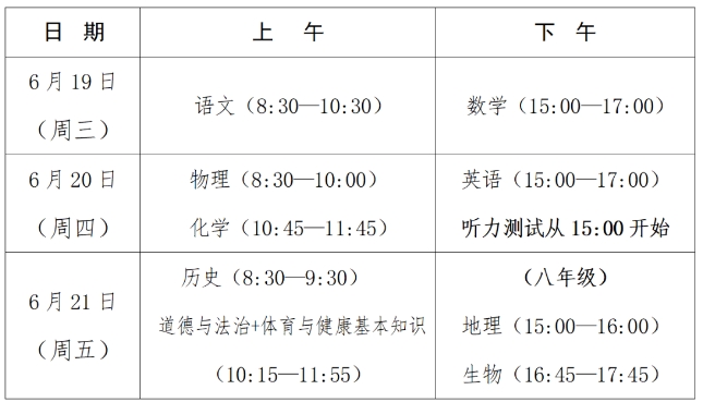 事關中考!福建2024年中考具體時間已確定!