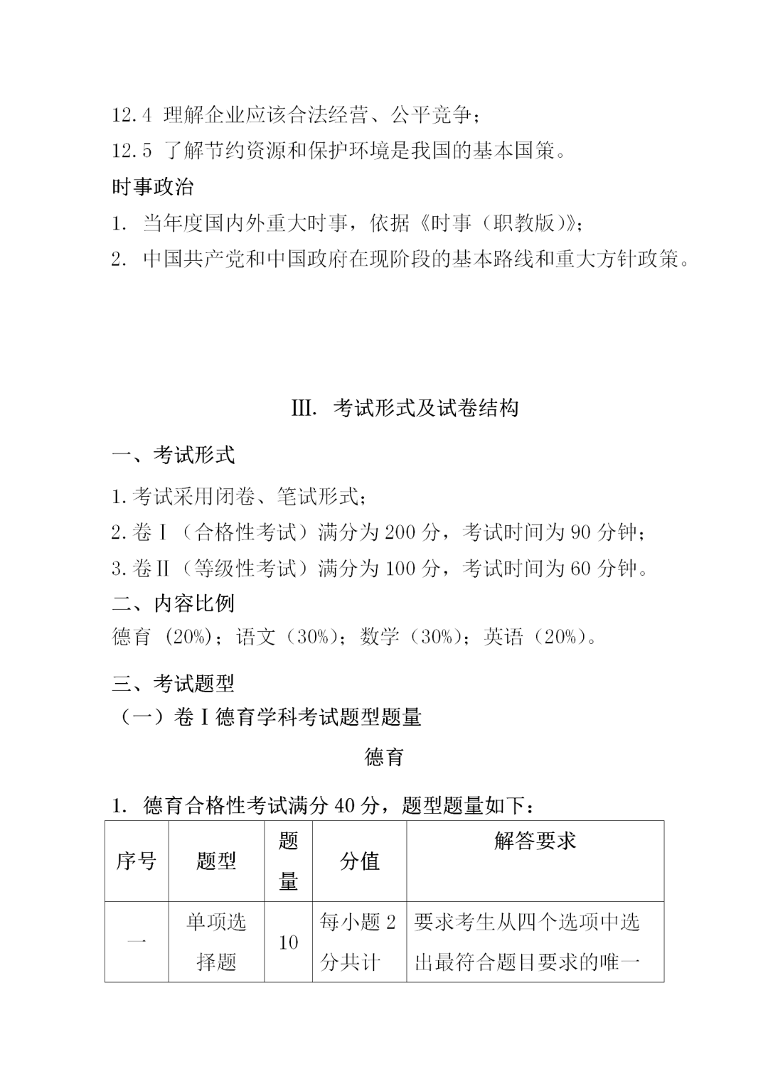 福建中職學考大綱：《植物生產與環境》