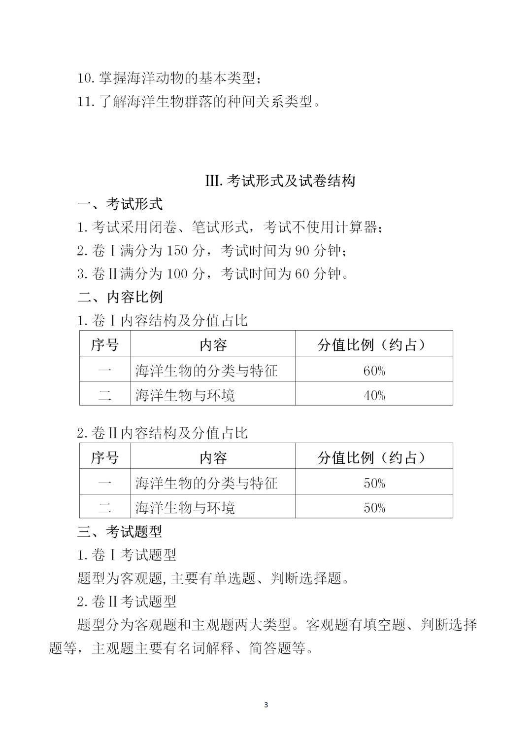 中職學(xué)考丨福建中職學(xué)考《海洋生物學(xué)》考試大綱一覽！