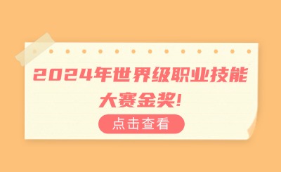 2024年世界級職業技能大賽金獎!福建這些中職院校上榜!